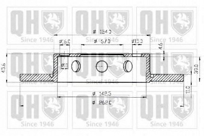 QUINTON HAZELL bdc3444 -  Тормозной диск